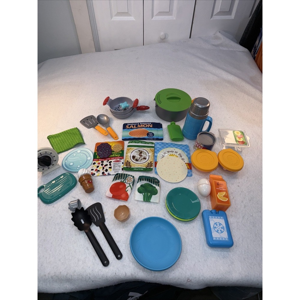 Mixed Lot‎ Various Brands Kids Pretend Play Kitchen Food Toys. Over 35 Pieces
